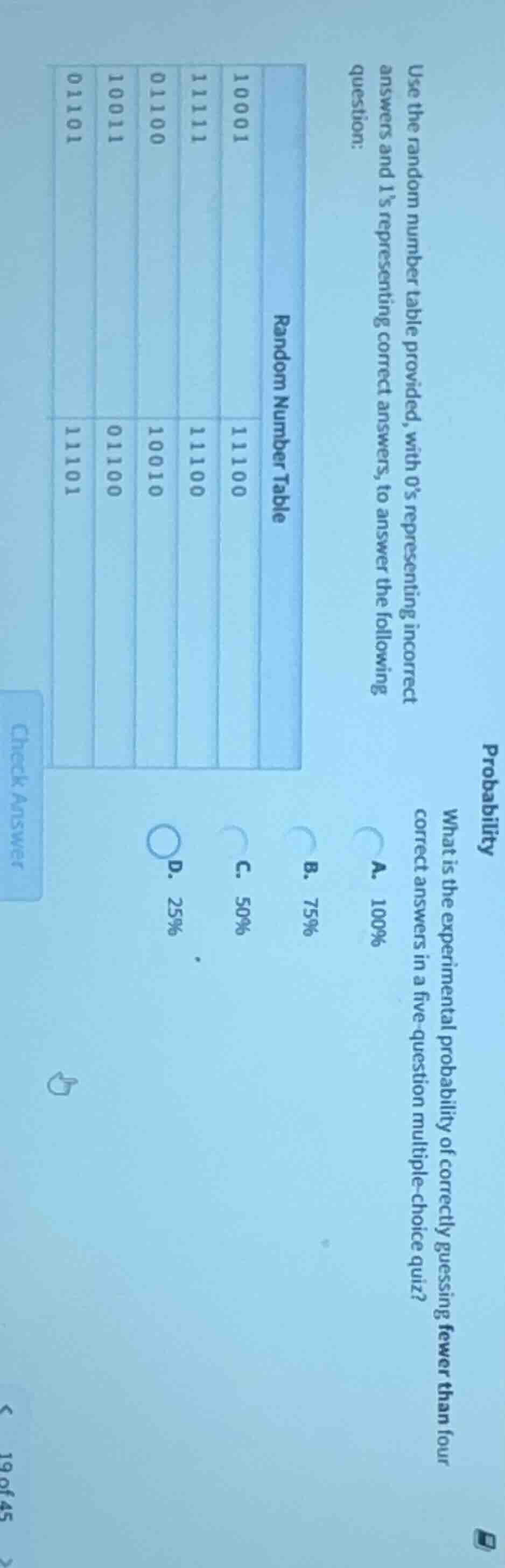 probability what is the experimental probability of correctly guessing …