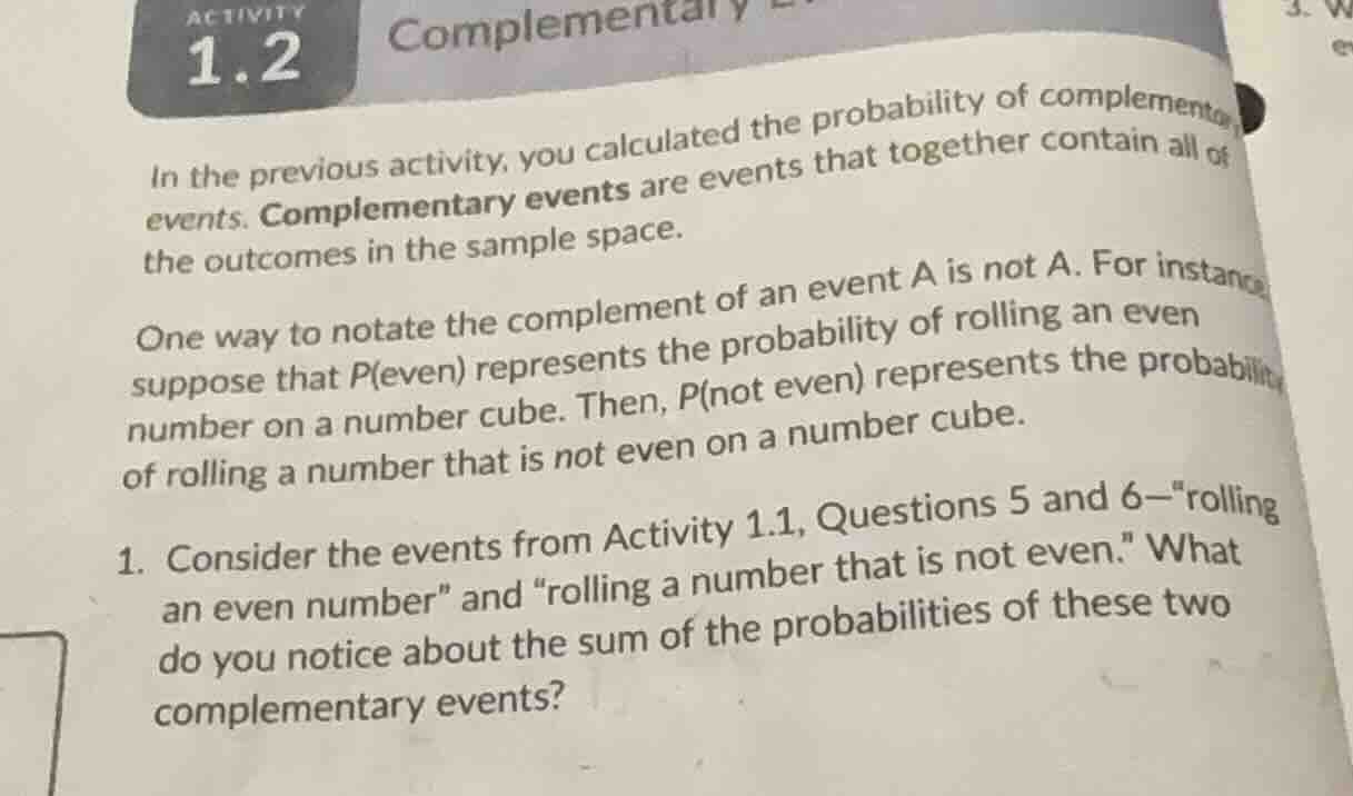 activity 1.2 complementary in the previous activity, you calculated the…