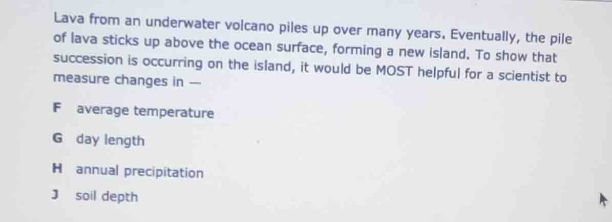 lava from an underwater volcano piles up over many years. eventually, t…