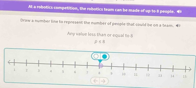 at a robotics competition, the robotics team can be made of up to 8 peo…