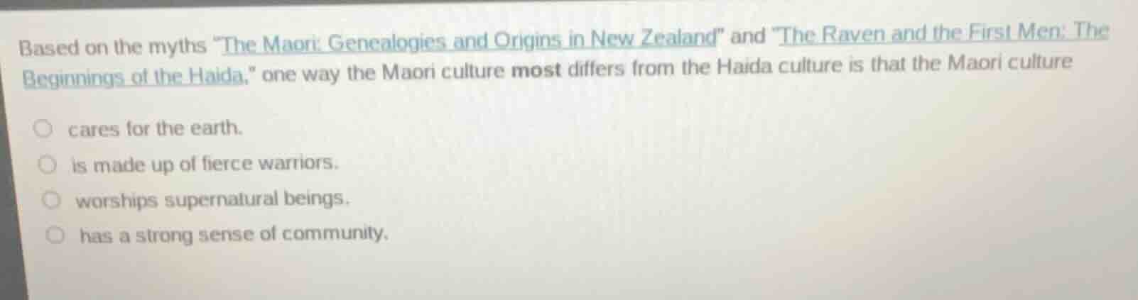 based on the myths \the maori genealogies and origins in new zealand\ a…