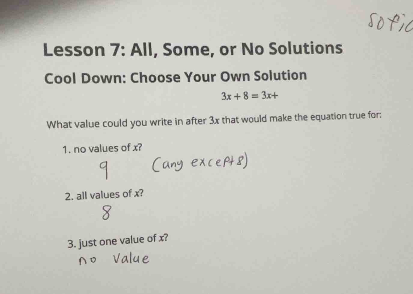lesson 7: all, some, or no solutions cool down: choose your own solutio…