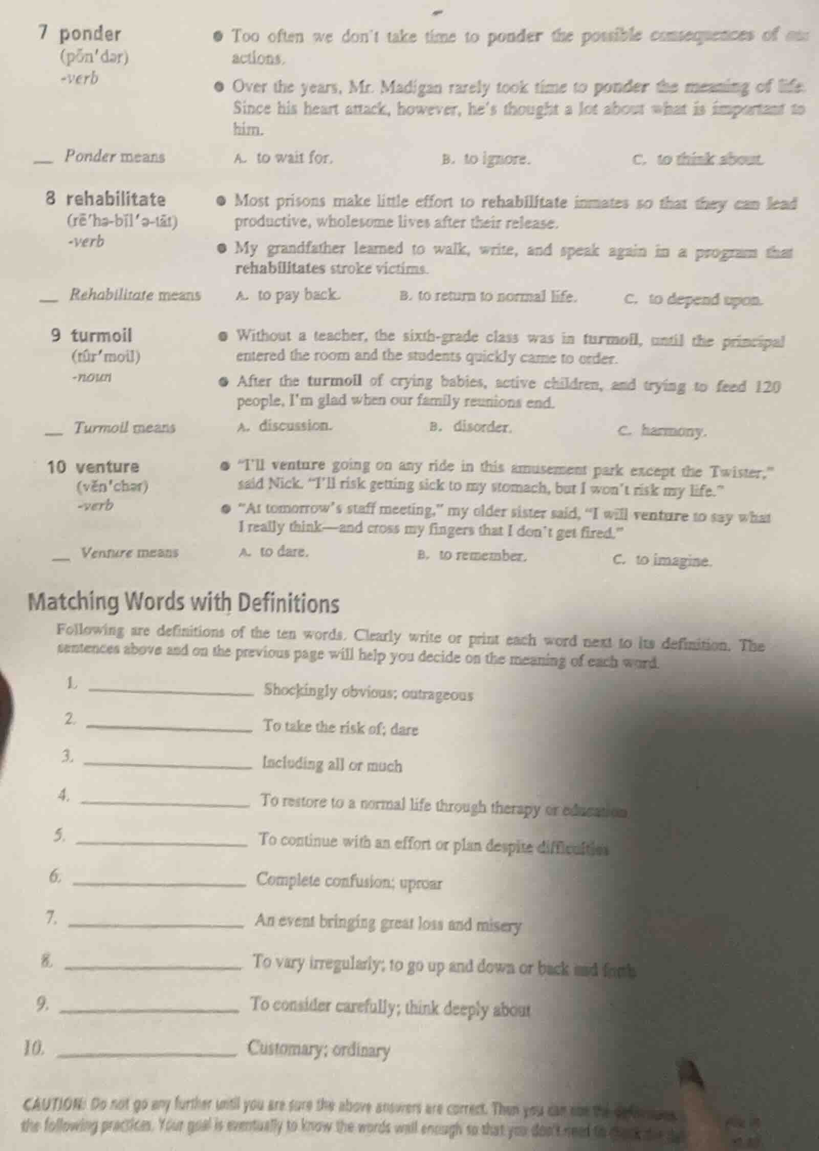 7 ponder (pŏndər) -verb - too often we dont take time to ponder the pos…