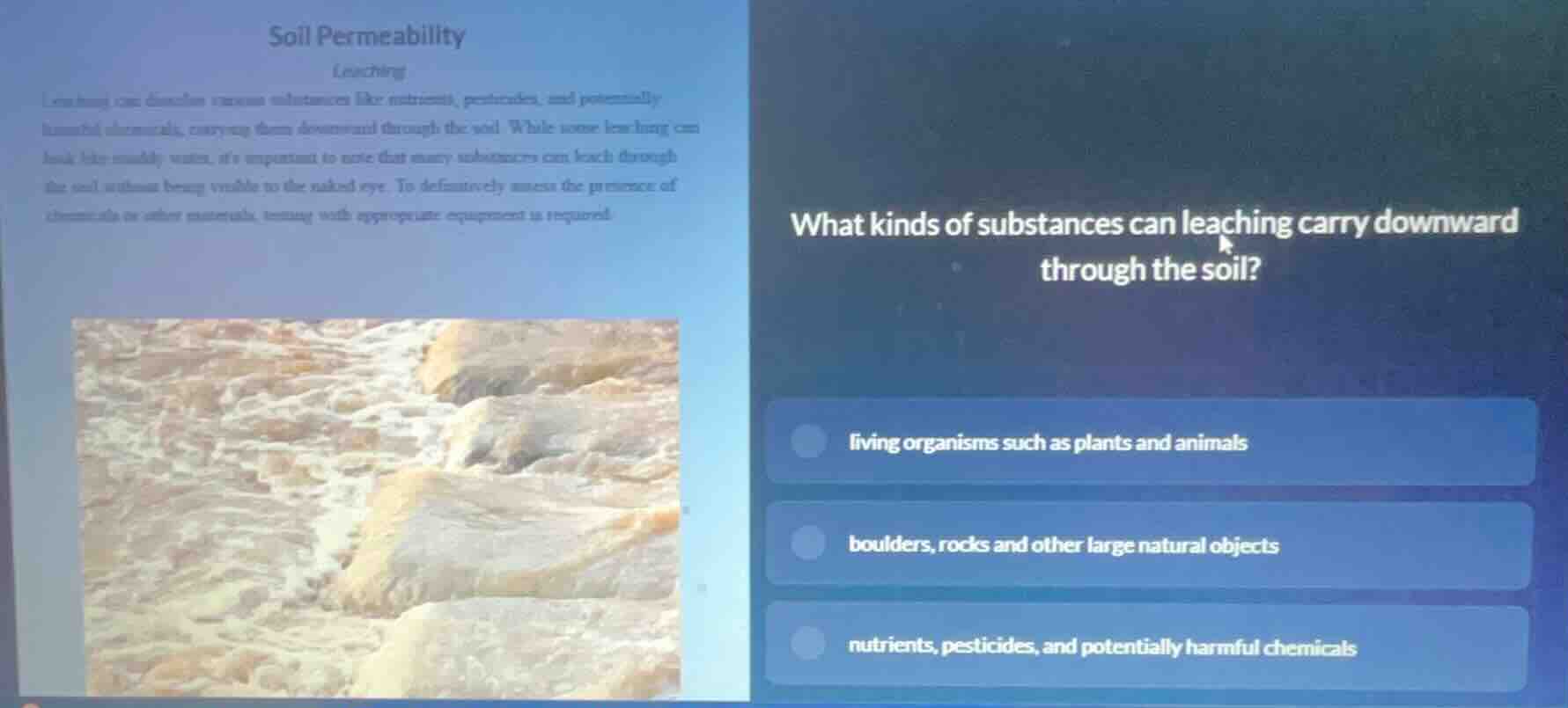 soil permeability leaching leaching can dissolve various substances lik…