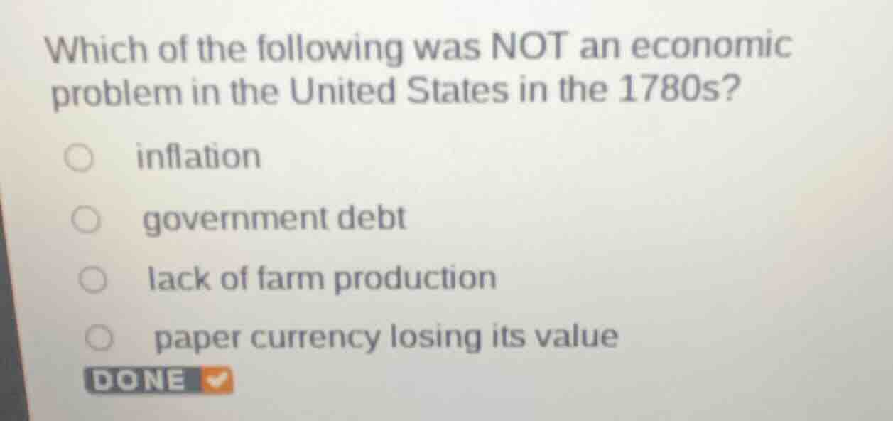 which of the following was not an economic problem in the united states…