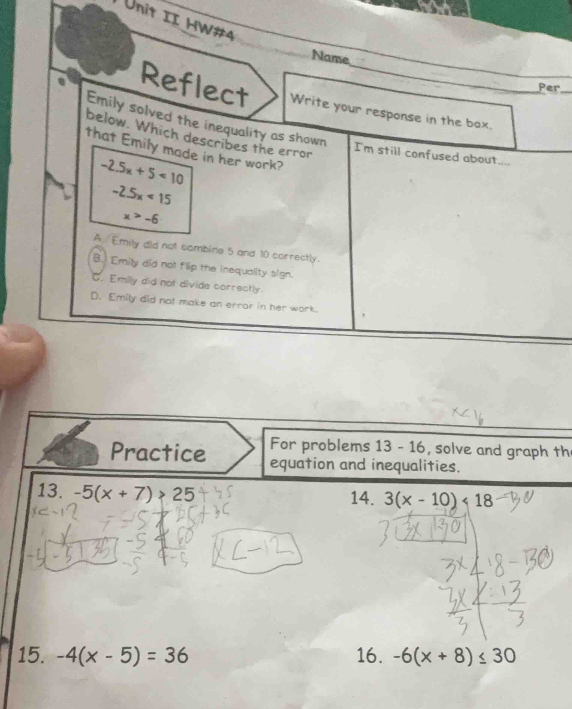 unit ii hw#4 name per reflect write your response in the box. emily sol…