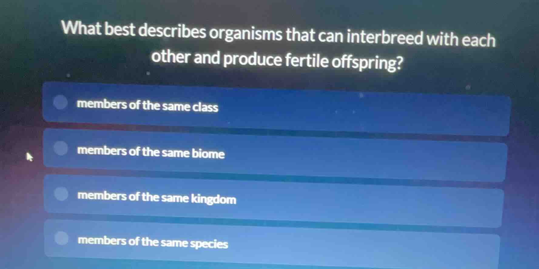 what best describes organisms that can interbreed with each other and p…