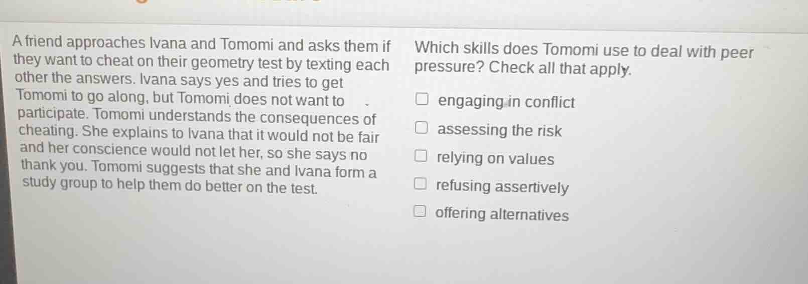 a friend approaches ivana and tomomi and asks them if they want to chea…