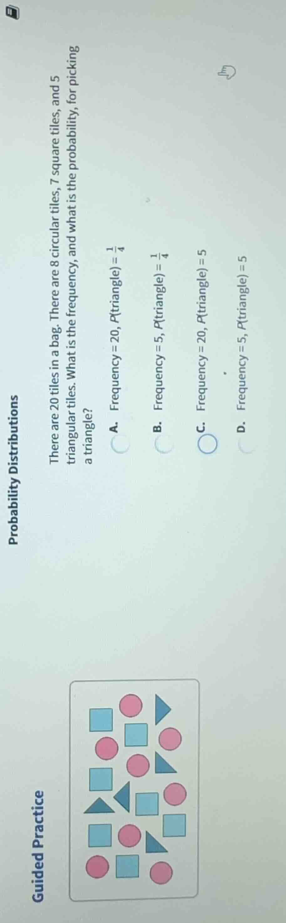 probability distributions guided practice there are 20 tiles in a bag. …