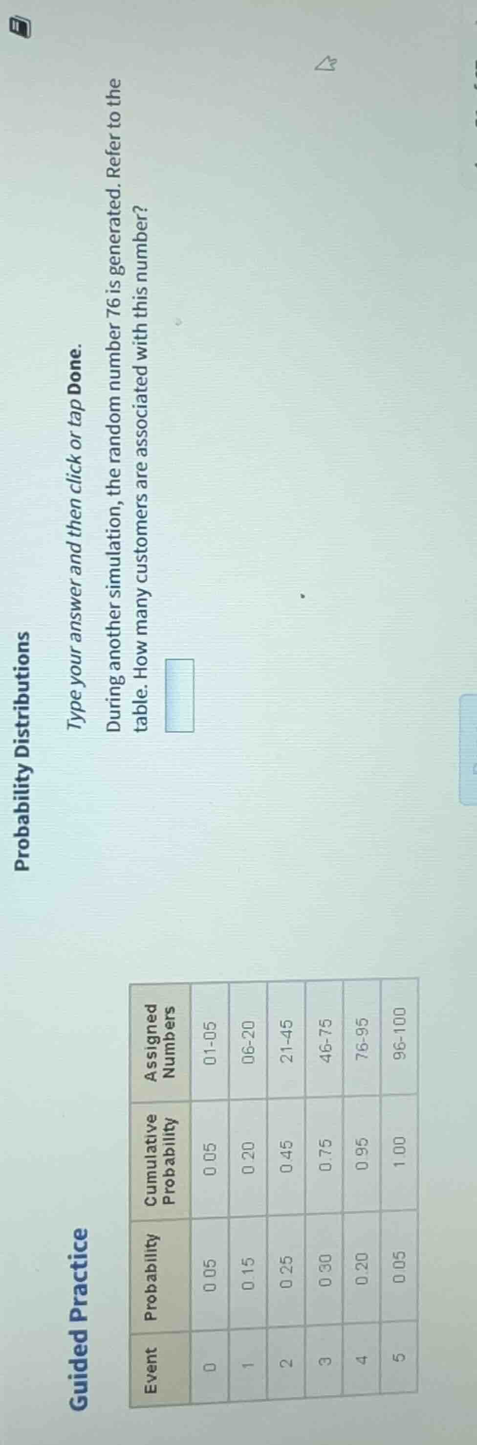 probability distributions guided practice type your answer and then cli…