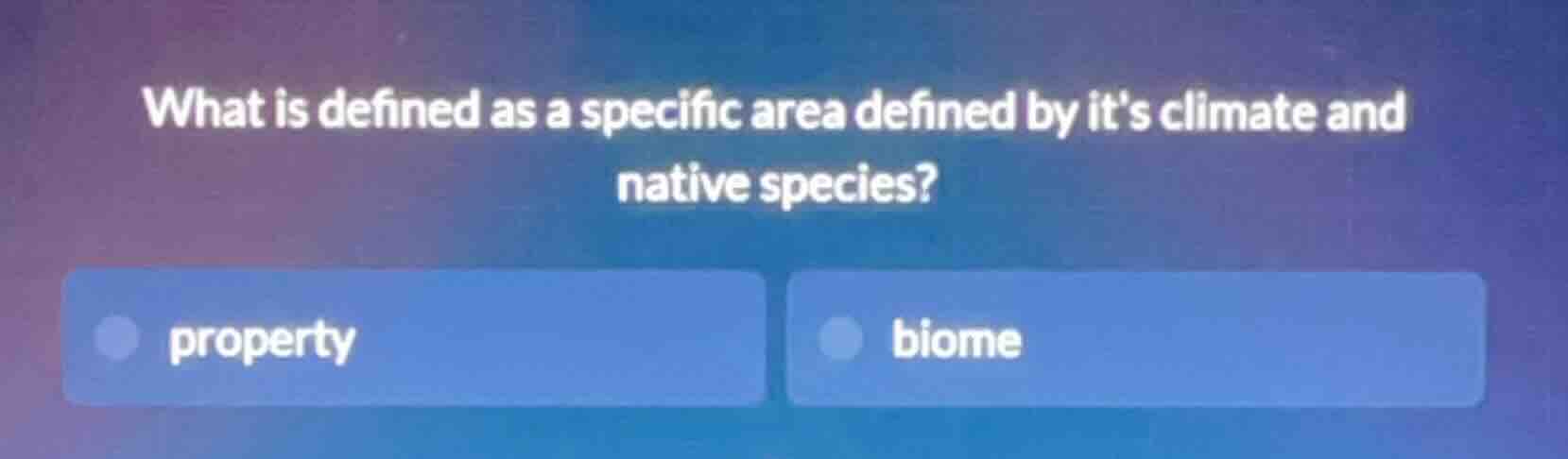 what is defined as a specific area defined by its climate and native sp…