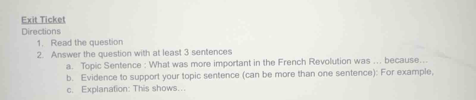 exit ticket directions 1. read the question 2. answer the question with…