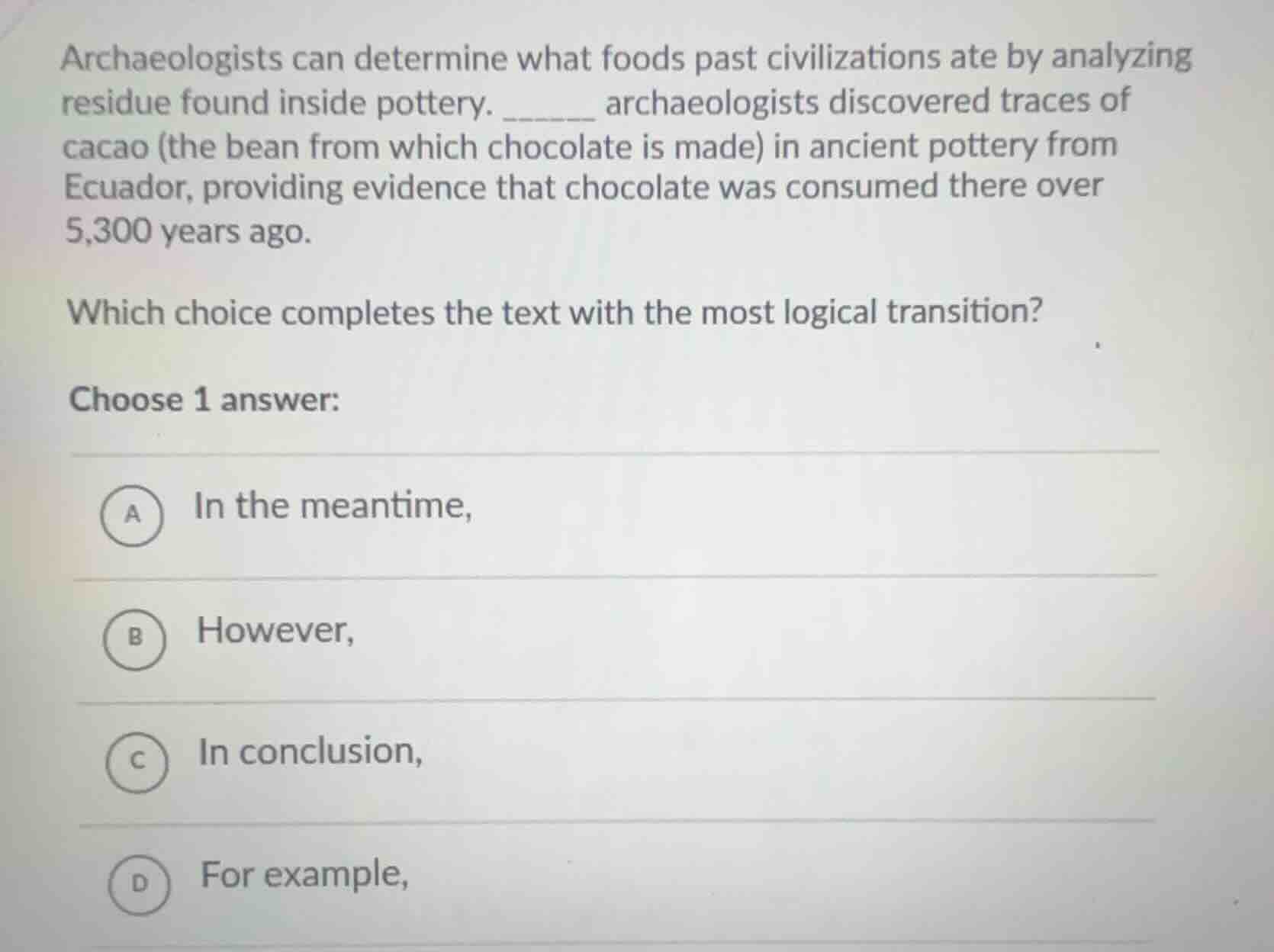 archaeologists can determine what foods past civilizations ate by analy…