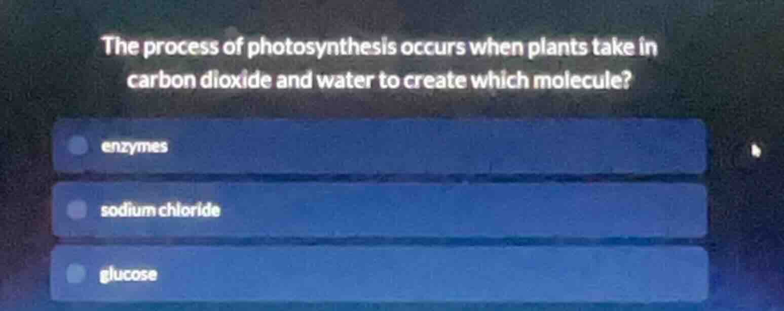 the process of photosynthesis occurs when plants take in carbon dioxide…
