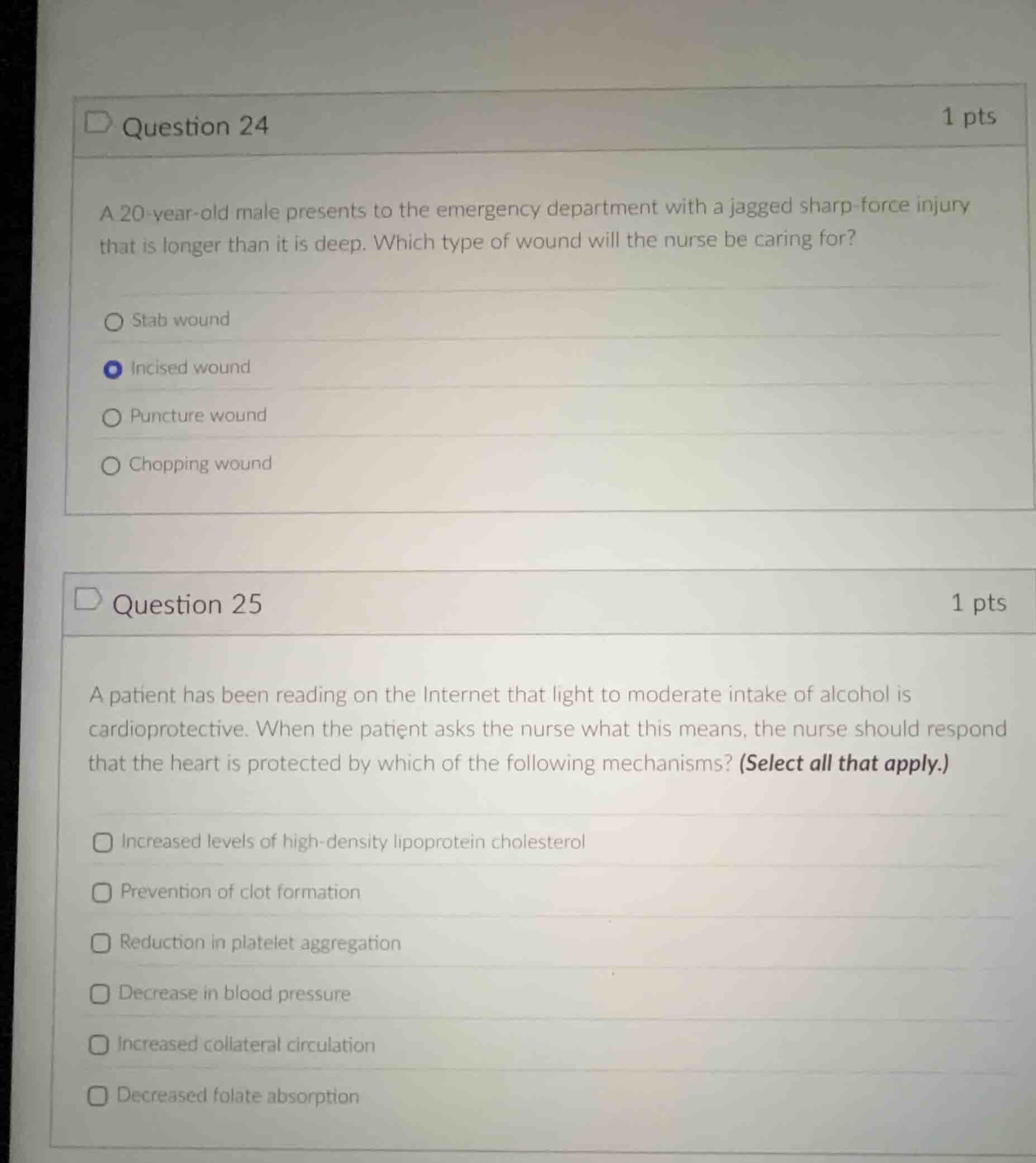 question 24 1 pts a 20-year-old male presents to the emergency departme…