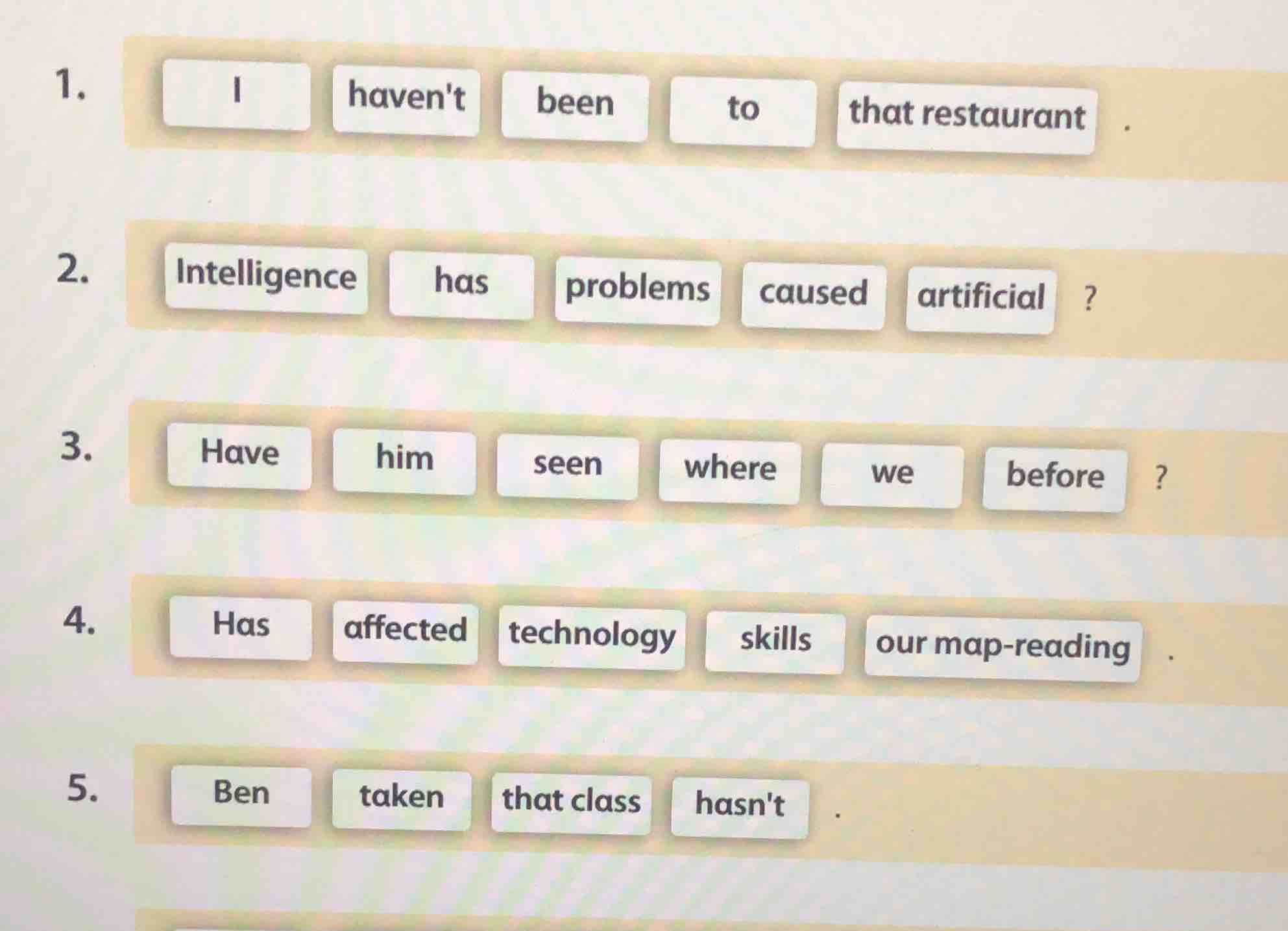 1. i havent been to that restaurant. 2. intelligence has problems cause…