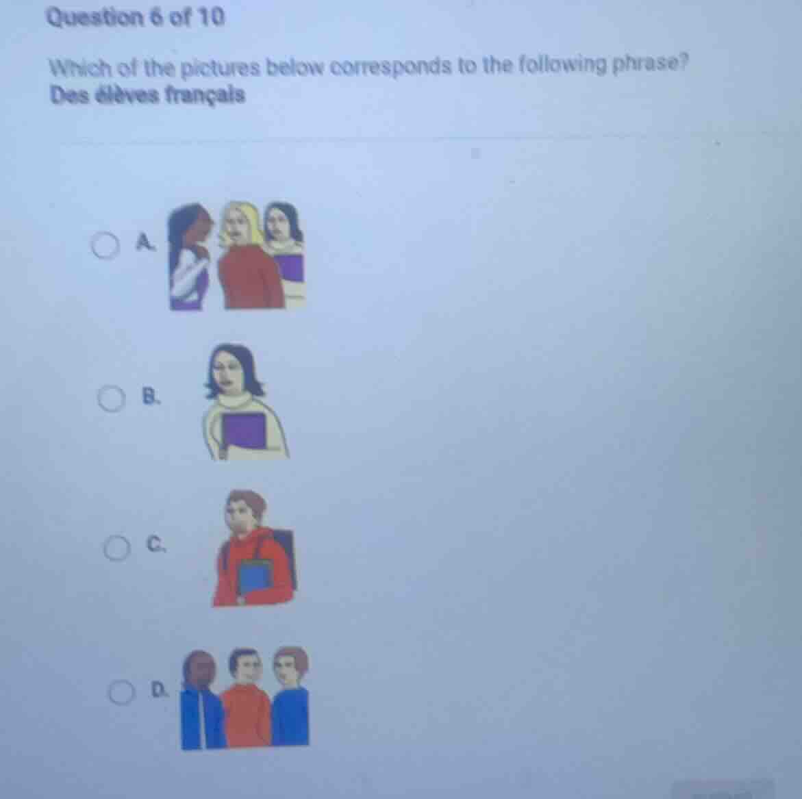 question 6 of 10 which of the pictures below corresponds to the followi…