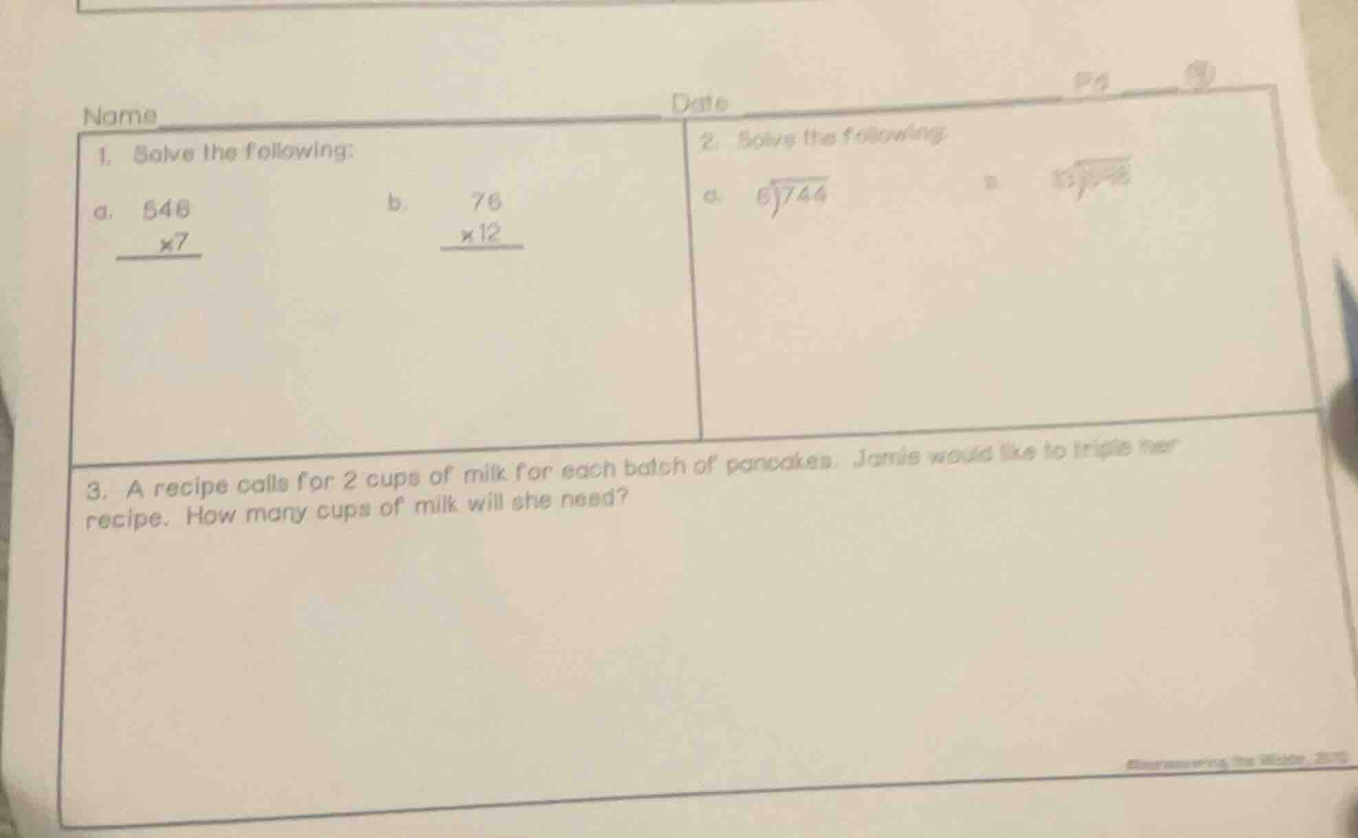 name date pd 1. solve the following: a. \\( \\begin{array}{r} 548 \\\\ …