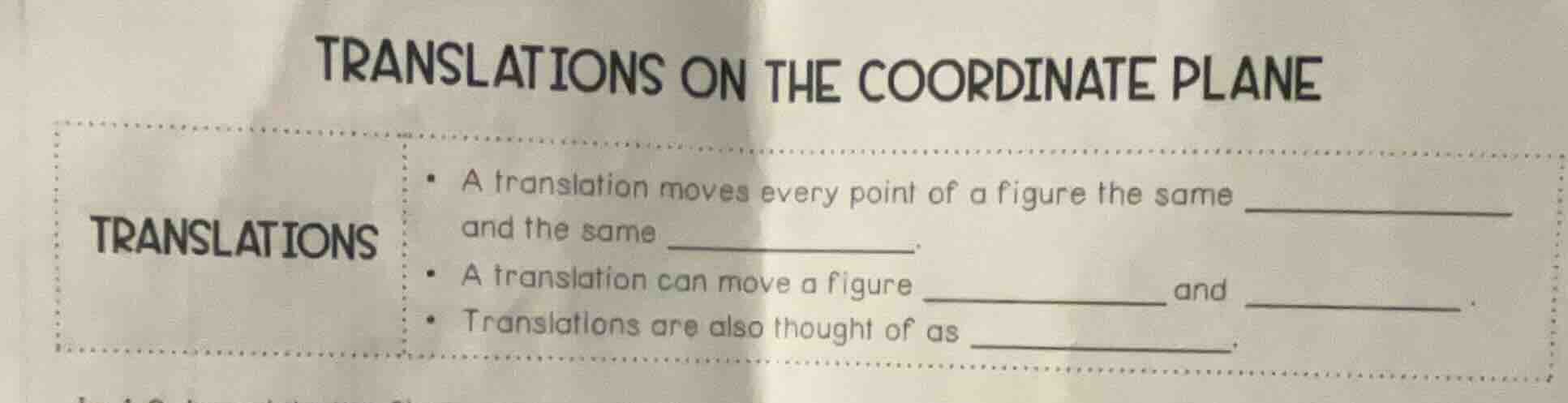 translations on the coordinate plane translations - a translation moves…