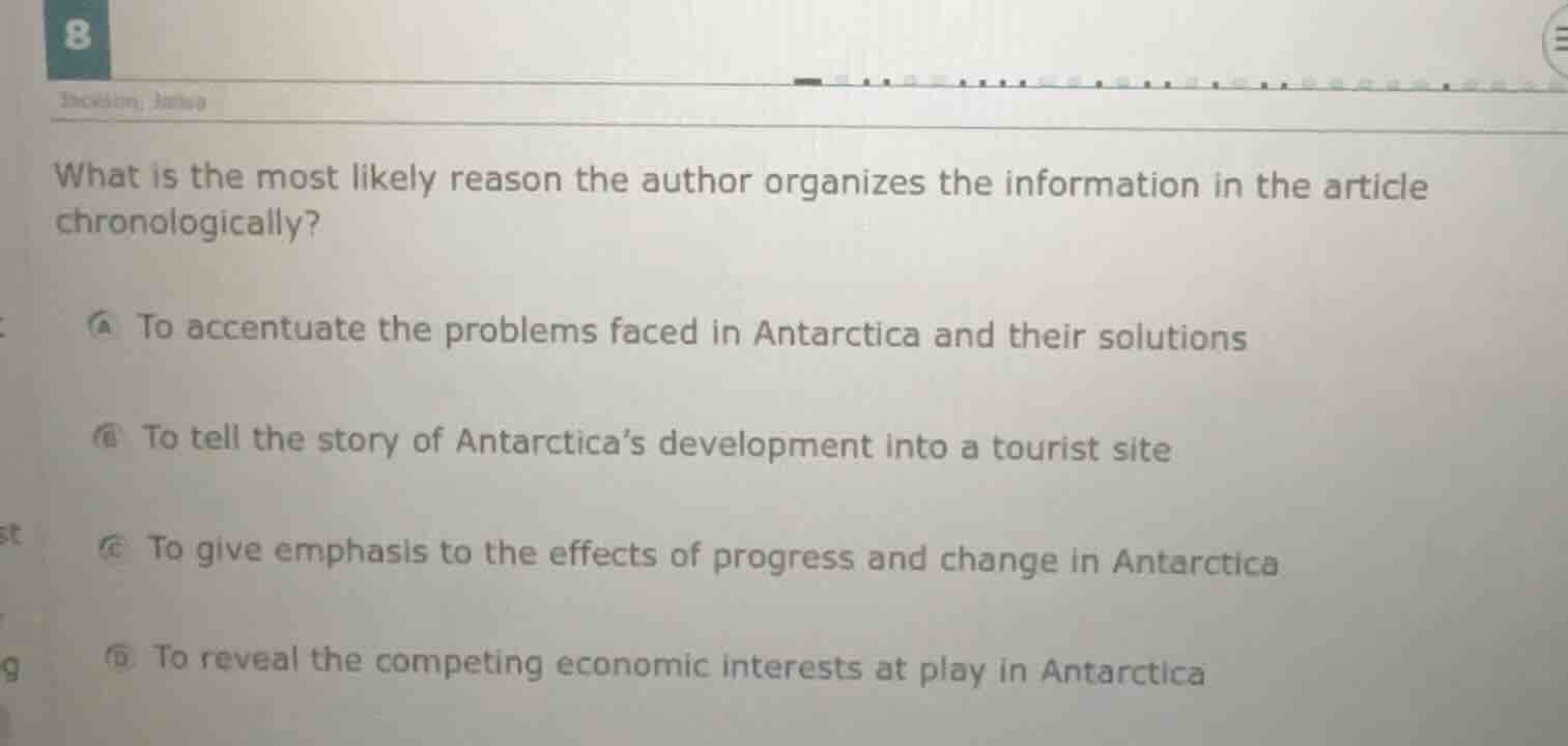 what is the most likely reason the author organizes the information in …