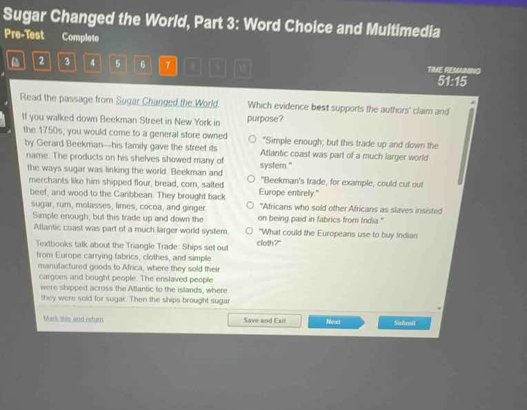 sugar changed the world, part 3: word choice and multimedia pre - test …