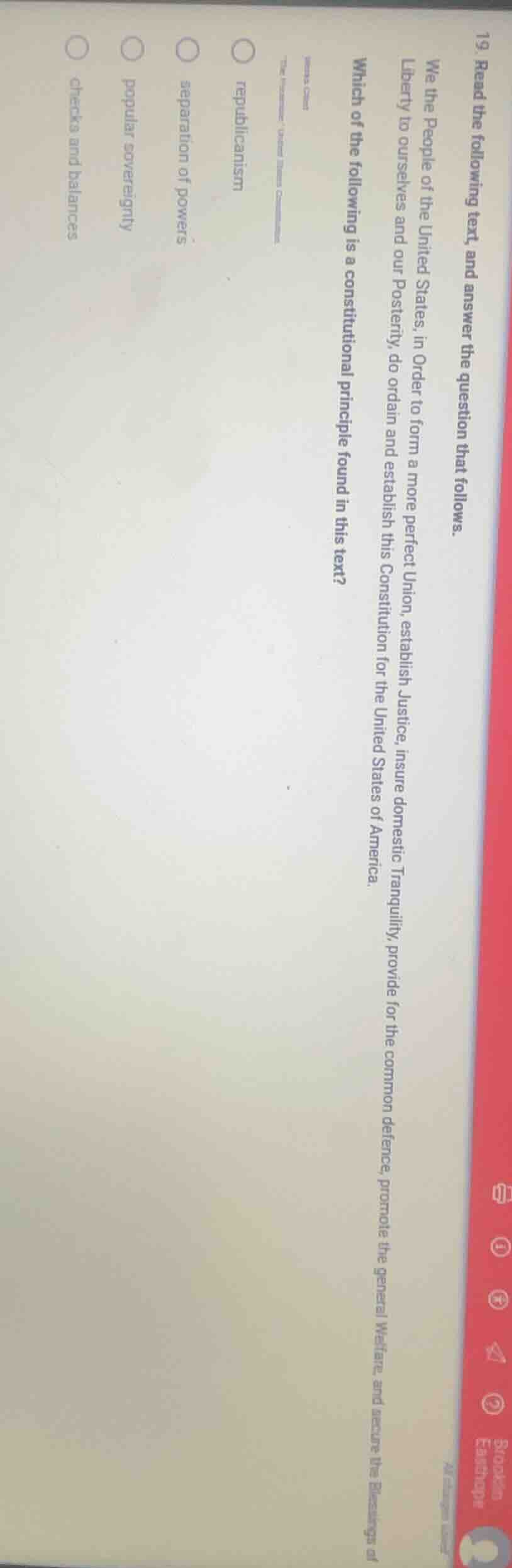 19. read the following text, and answer the question that follows. we t…