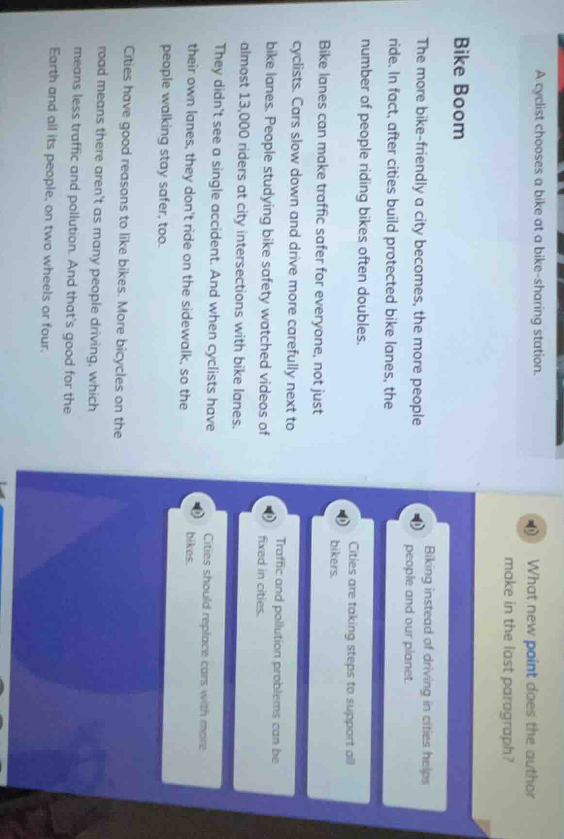 a cyclist chooses a bike at a bike - sharing station. bike boom the mor…