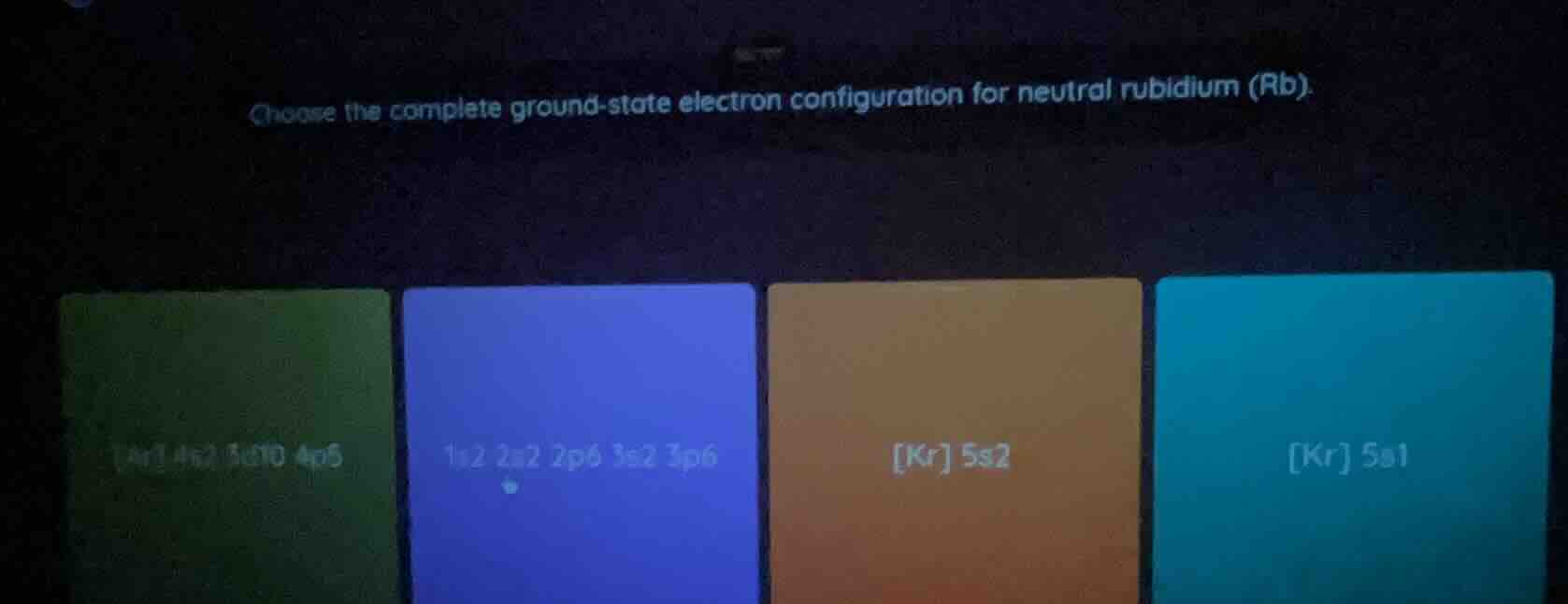 choose the complete ground - state electron configuration for neutral r…