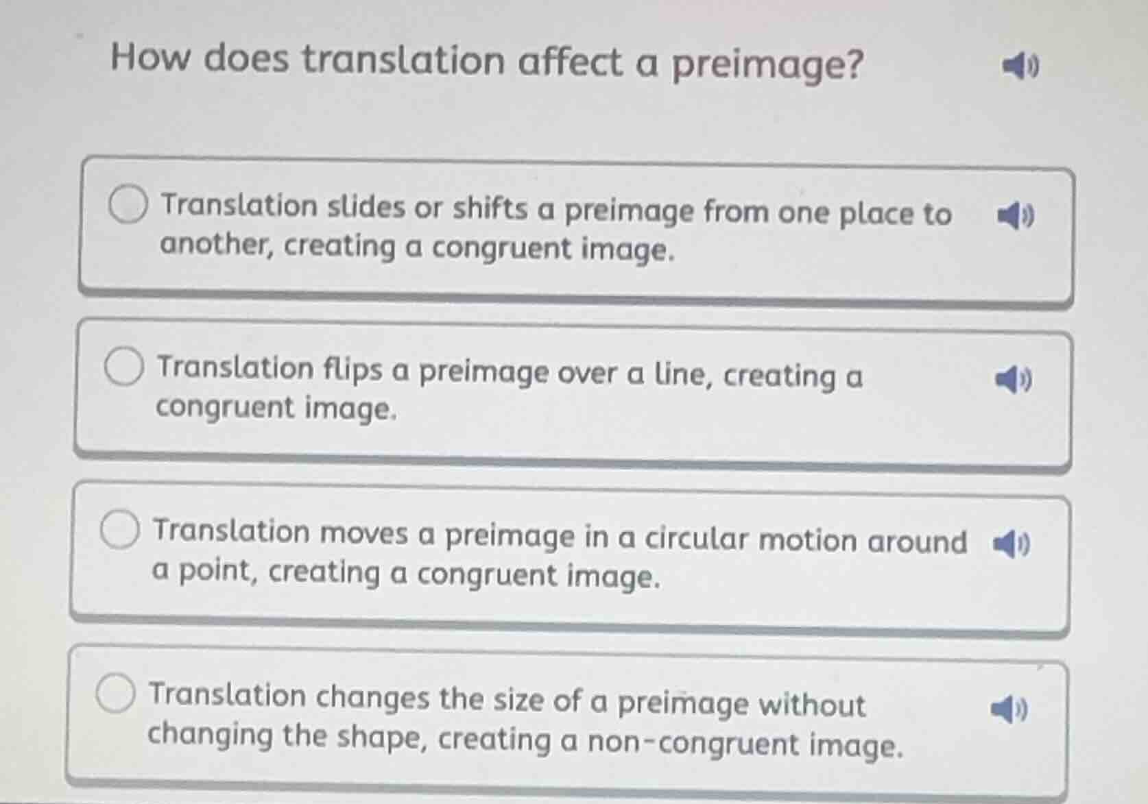 how does translation affect a preimage? - translation slides or shifts …