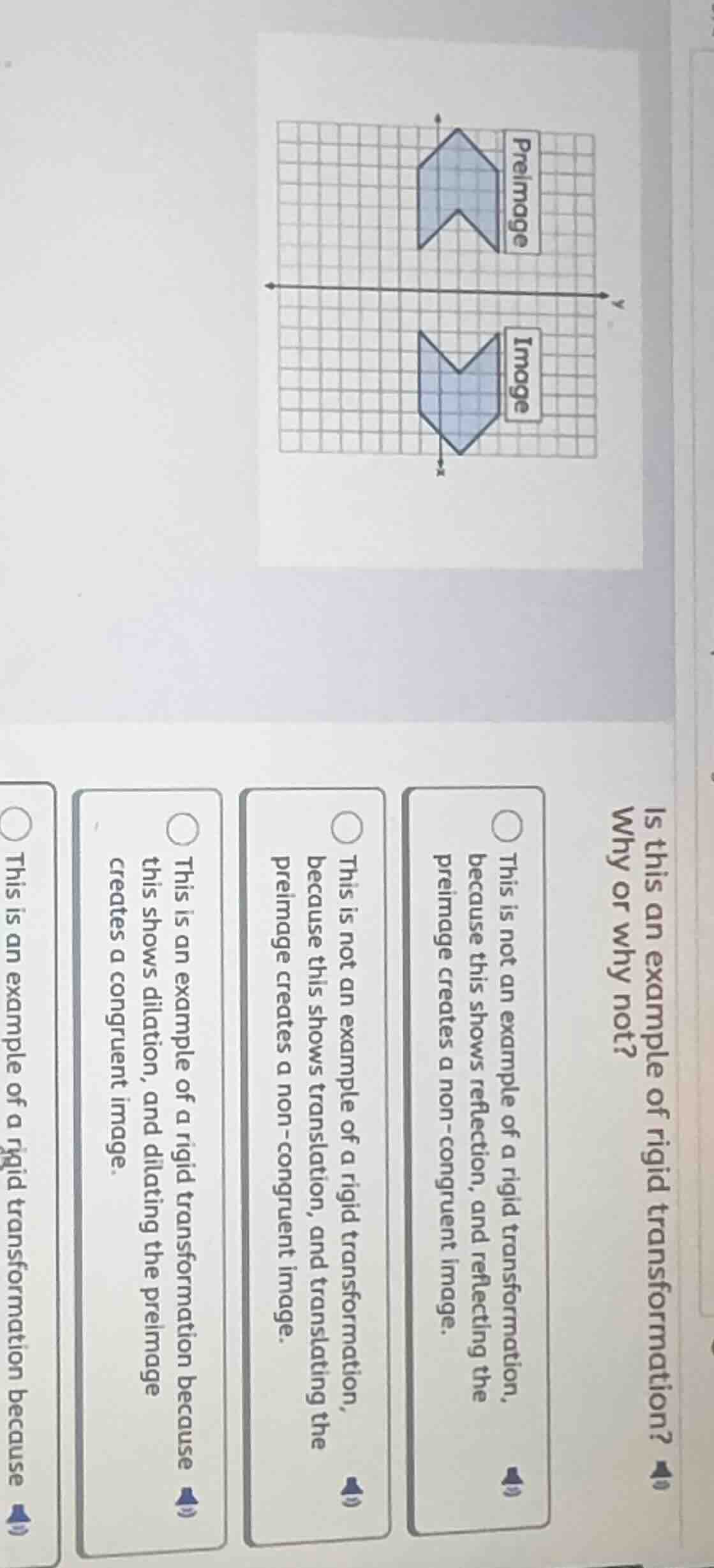 is this an example of a rigid transformation? why or why not? option 1:…