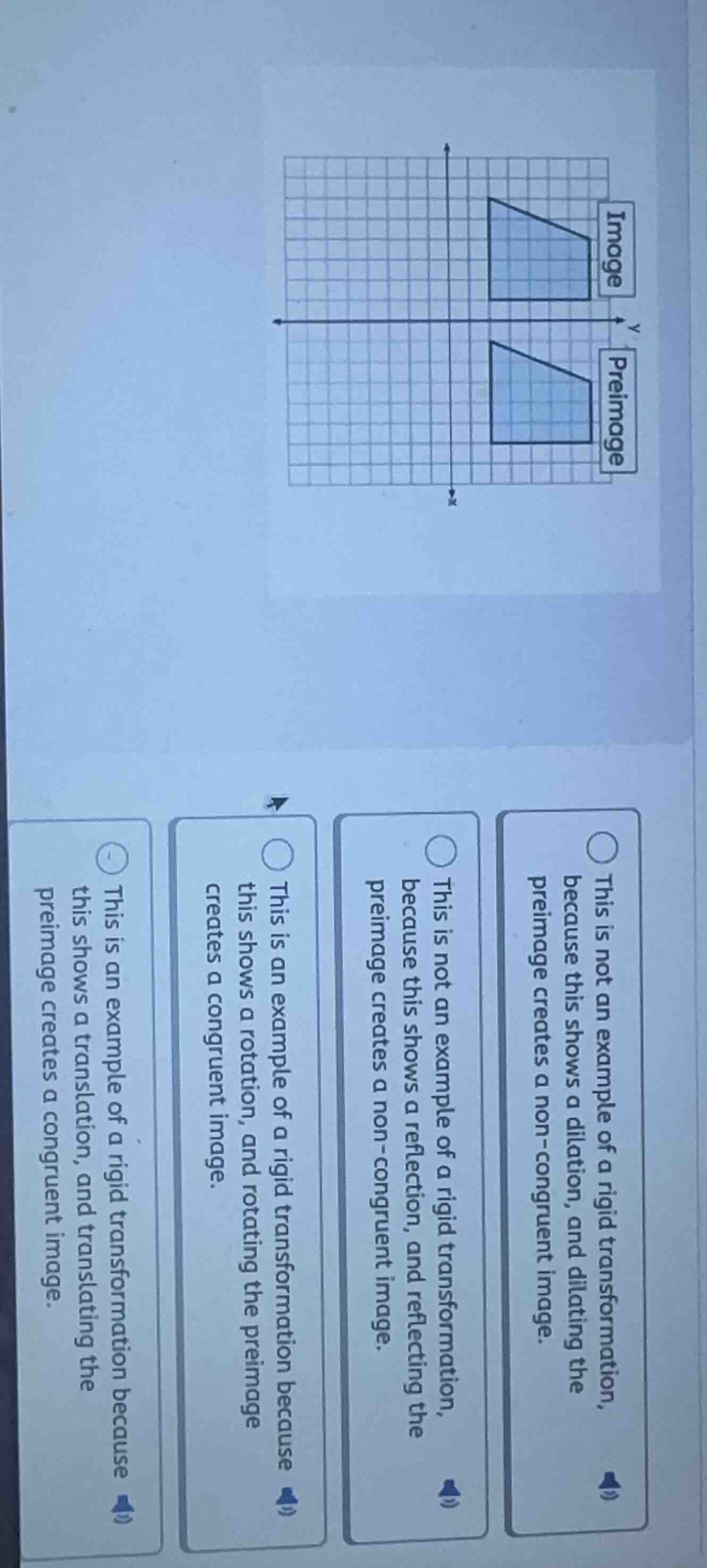 image preimage this is not an example of a rigid transformation, becaus…