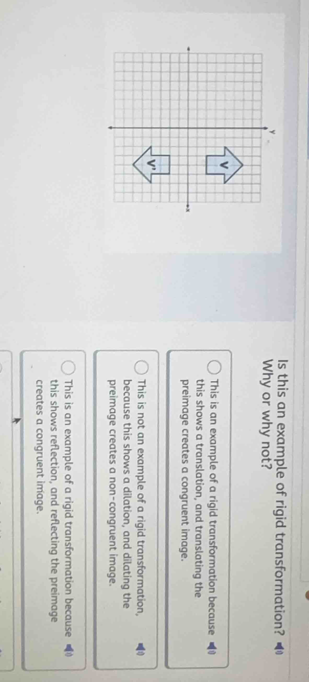 is this an example of rigid transformation? why or why not? option 1: t…