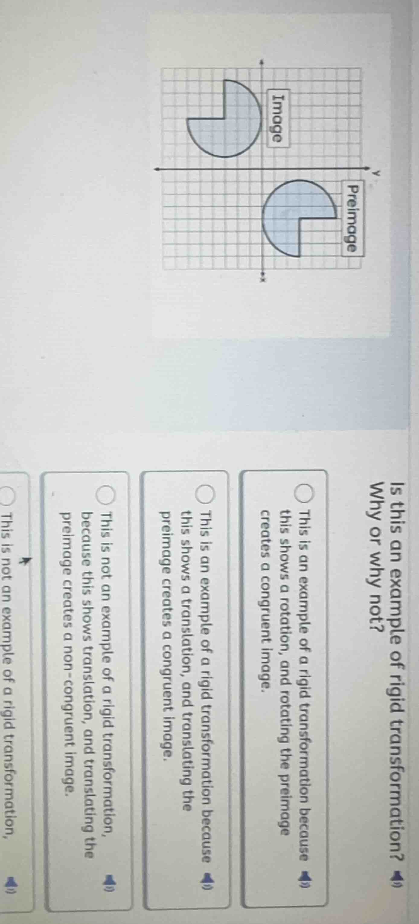 is this an example of rigid transformation? why or why not? options: th…