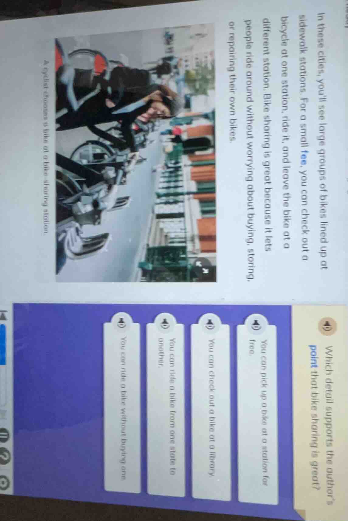 in these cities, youll see large groups of bikes lined up at sidewalk s…