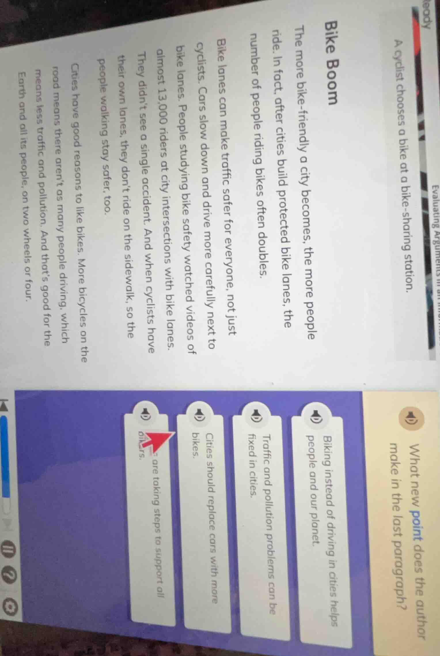 a cyclist chooses a bike at a bike - sharing station. evaluating argume…