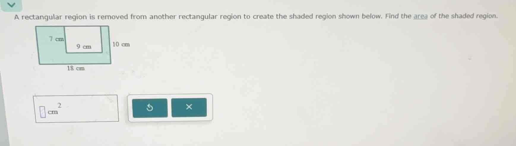 a rectangular region is removed from another rectangular region to crea…