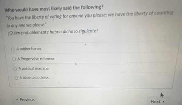 who would have most likely said the following? \you have the liberty of…