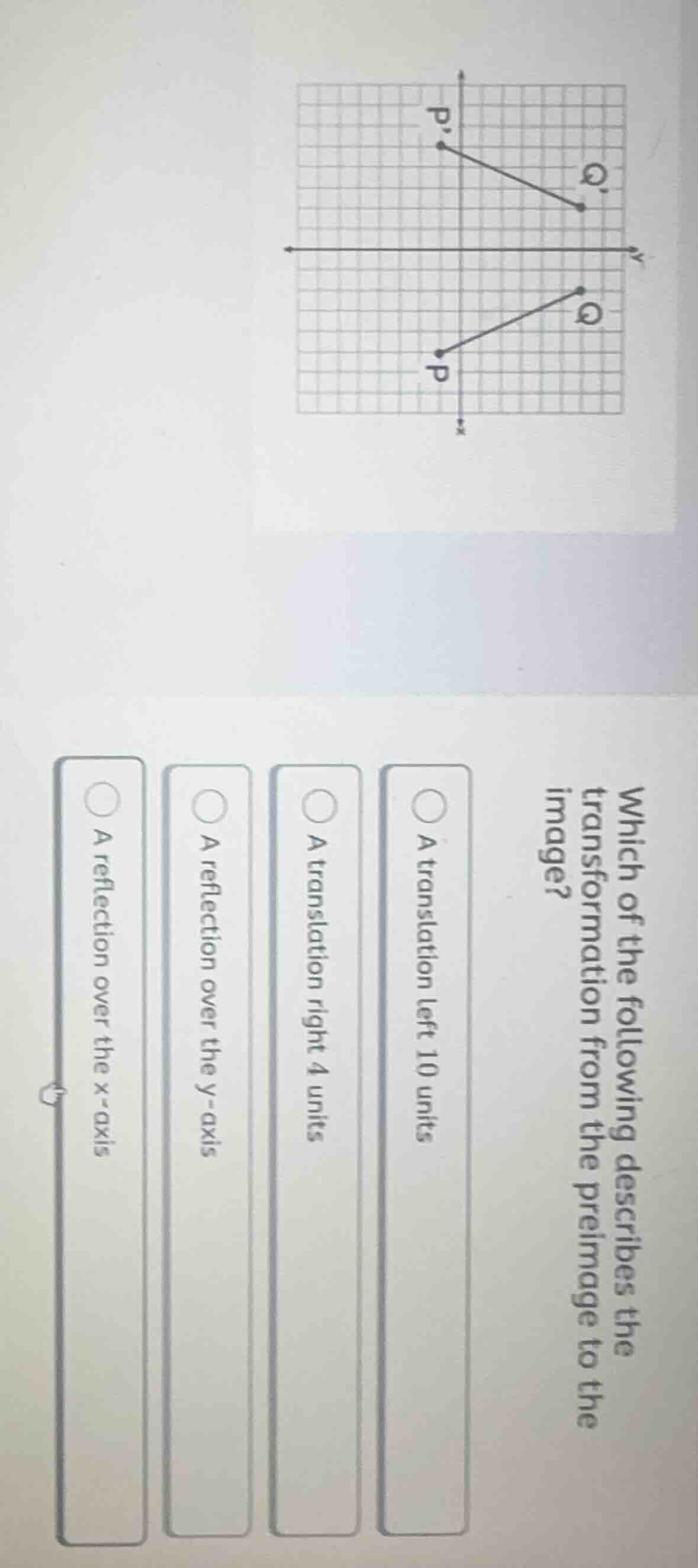 which of the following describes the transformation from the preimage t…