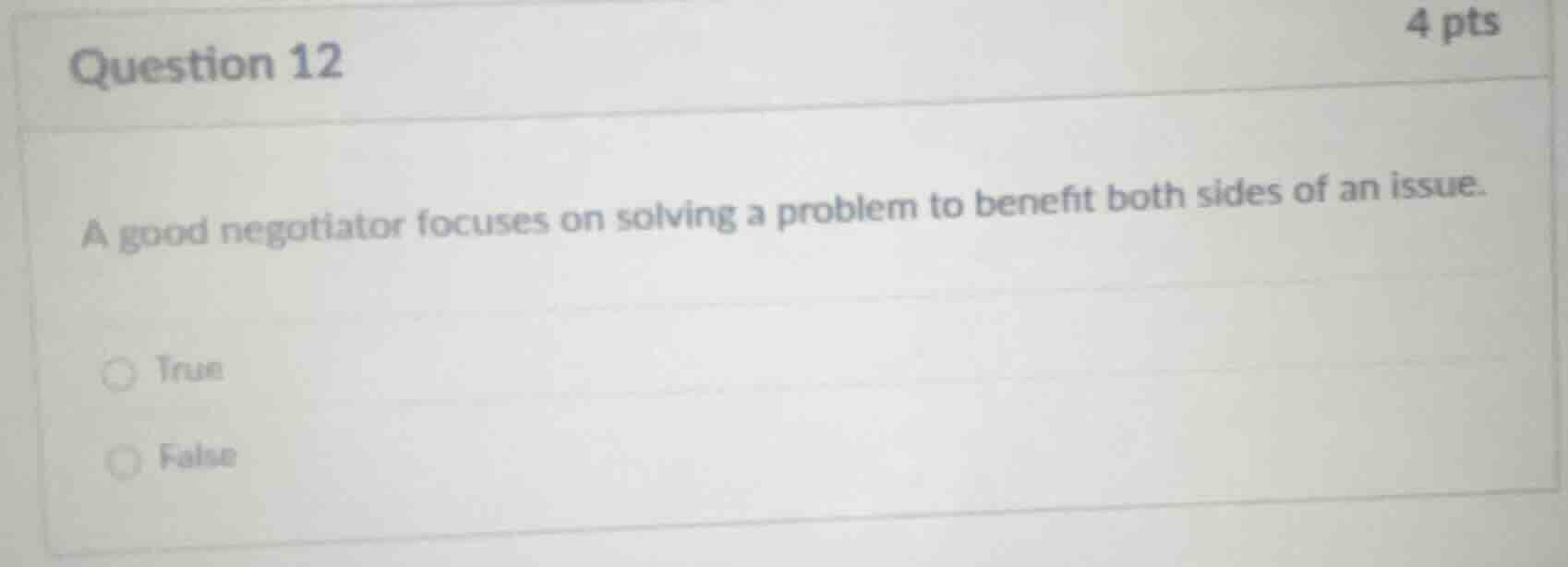 question 12 a good negotiator focuses on solving a problem to benefit b…