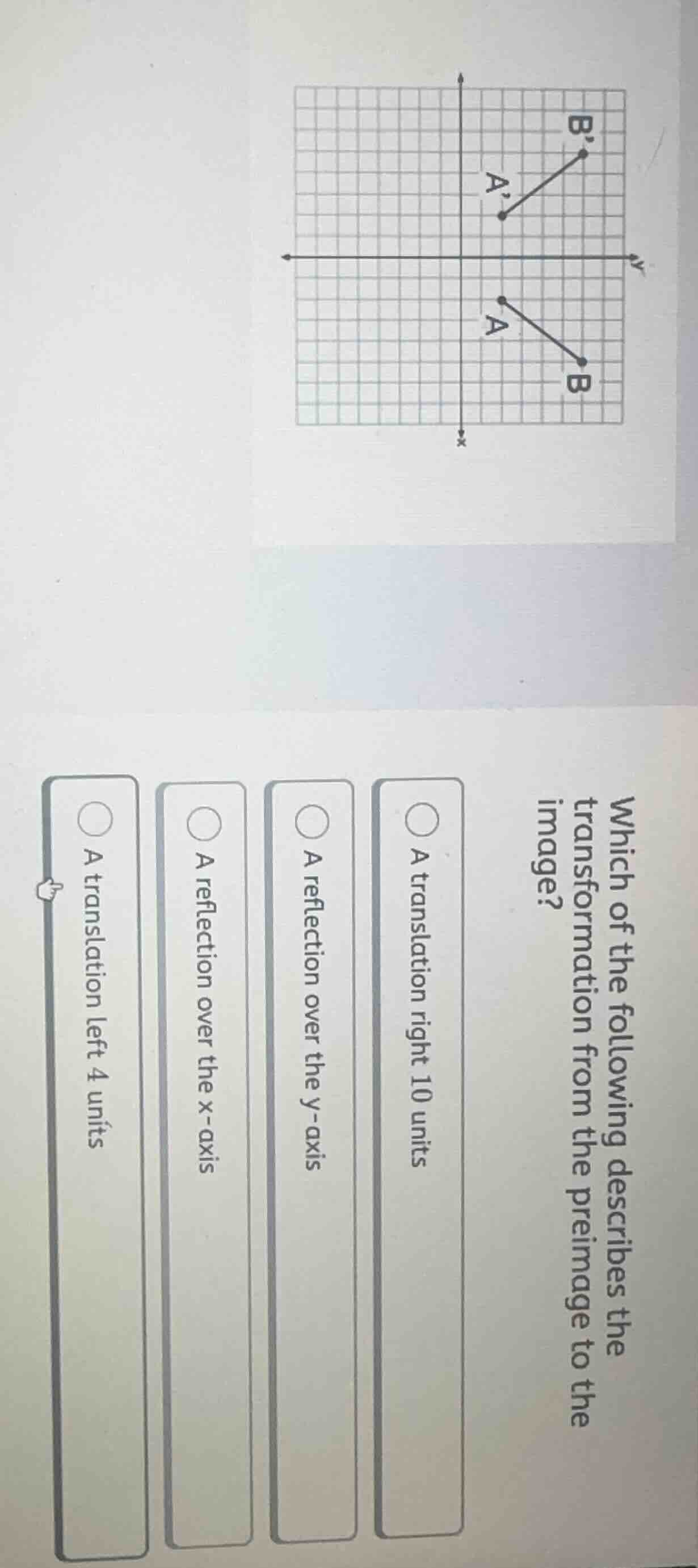 which of the following describes the transformation from the preimage t…