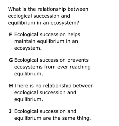 what is the relationship between ecological succession and equilibrium …