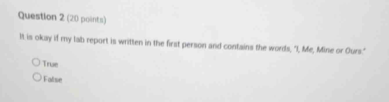 question 2 (20 points) it is okay if my lab report is written in the fi…