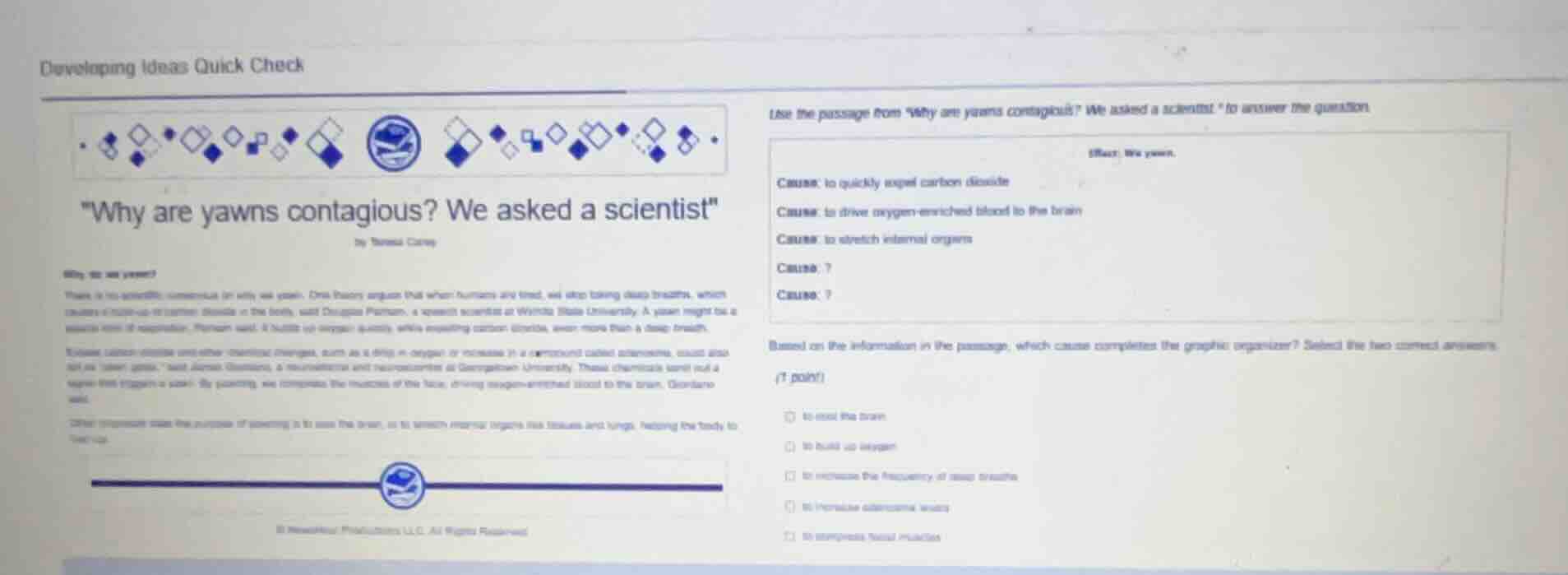 developing ideas quick check \why are yawns contagious? we asked a scie…