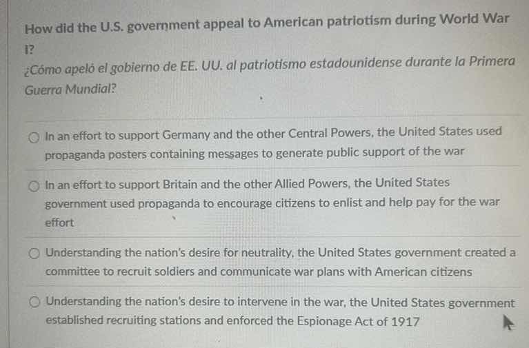 how did the u.s. government appeal to american patriotism during world …