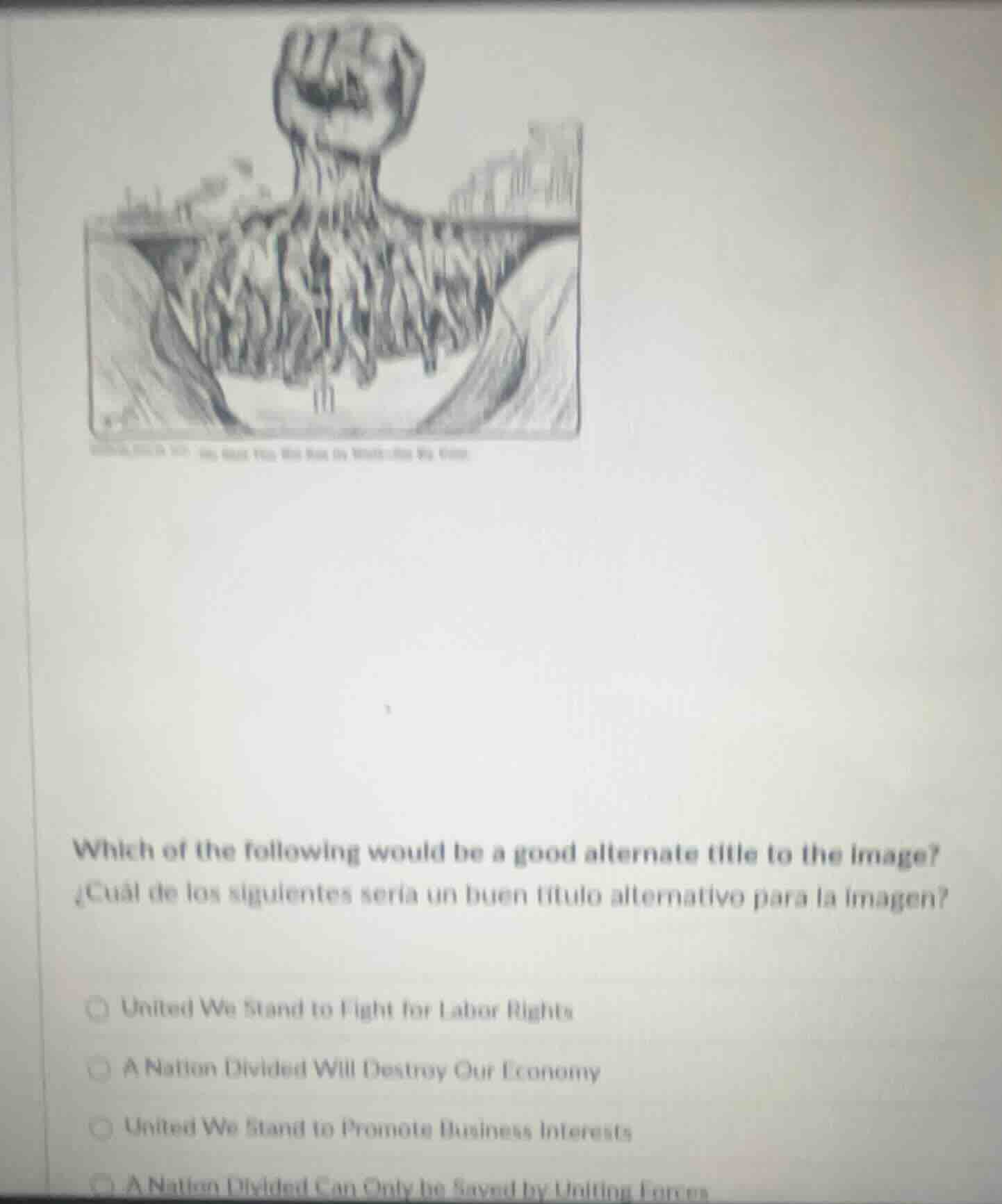 which of the following would be a good alternate title to the image? ¿c…