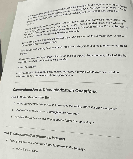 a few students laughed. marcus didnt respond. he pressed his lips toget…