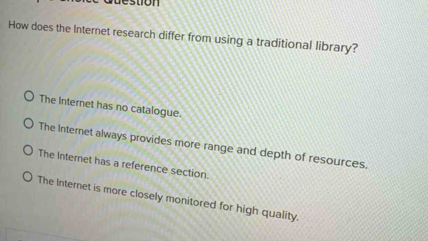 how does the internet research differ from using a traditional library?…