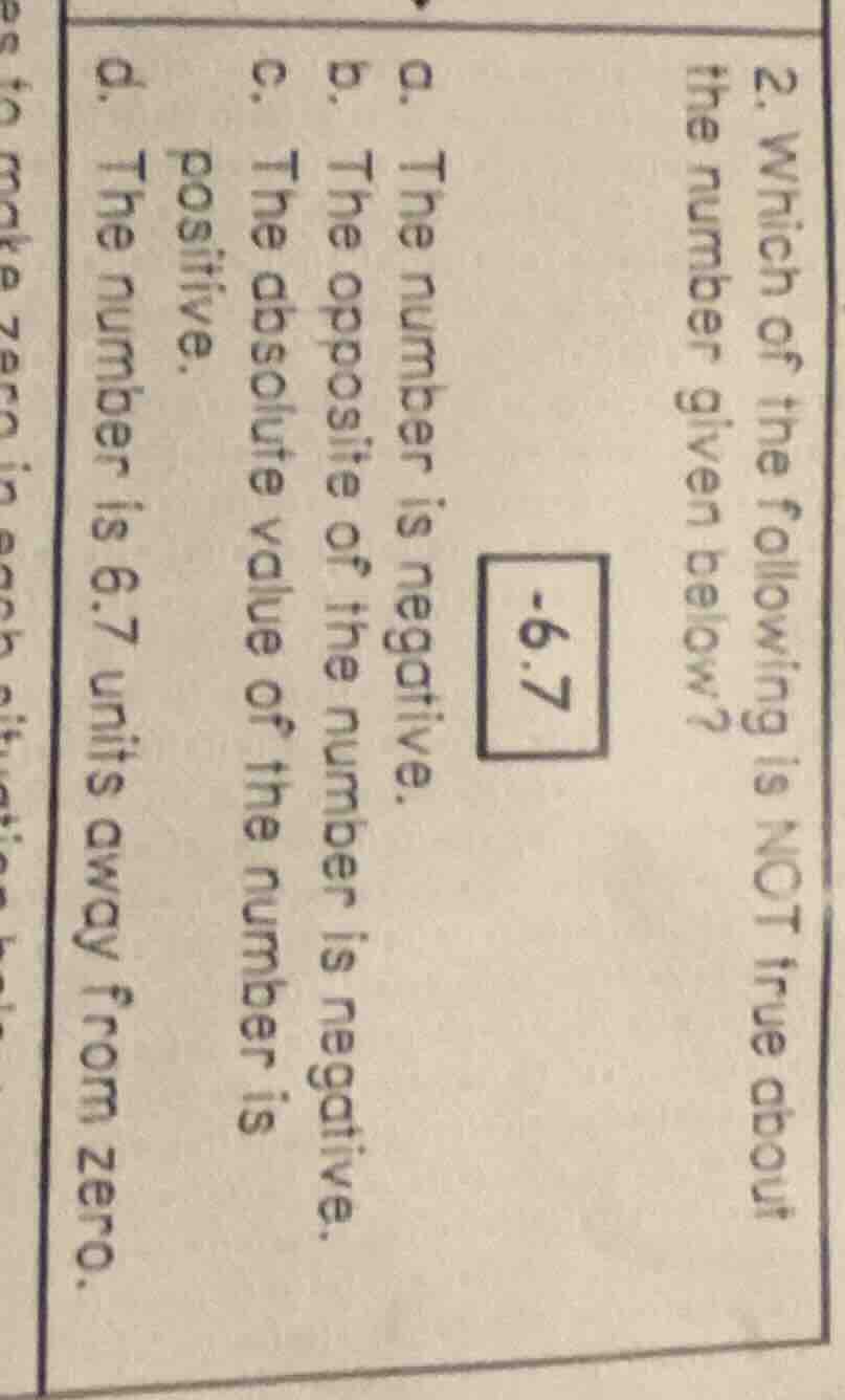 2. which of the following is not true about the number given below? -6.…