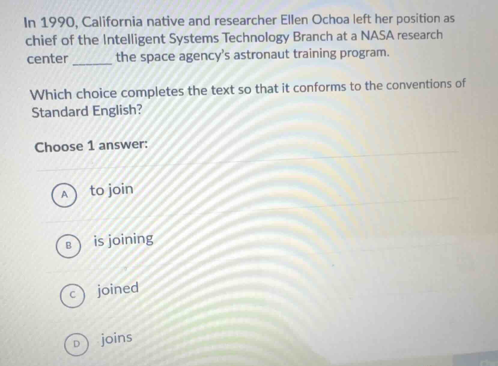 in 1990, california native and researcher ellen ochoa left her position…