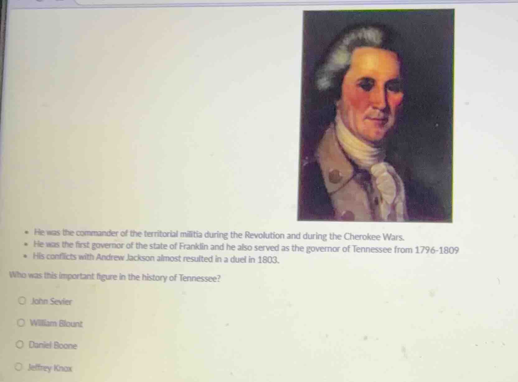 he was the commander of the territorial militia during the revolution a…